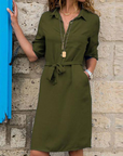 Lässiges Wickelhemdkleid Für Damen | Mini