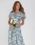 Damen Sommer Formelles Blumen Hochzeitsgast Kleid | Maxi