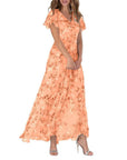 Damen Sommer Formelles Blumen Hochzeitsgast Kleid | Maxi