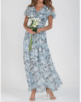 Damen Sommer Formelles Blumen Hochzeitsgast Kleid | Maxi