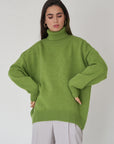 Martina - Winter-Rollkragenpullover mit lockerer Passform