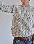 Louisa - Schicker grauer Pullover mit Rundhalsausschnitt