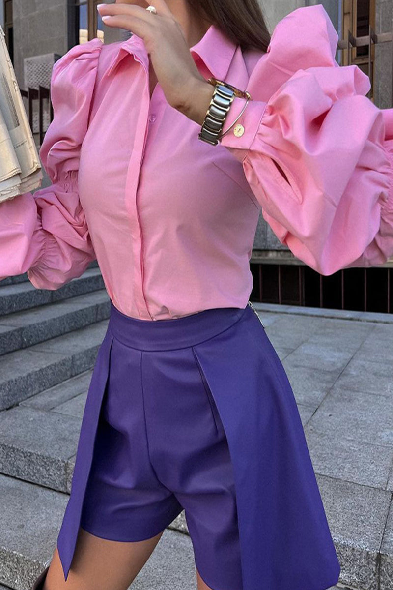 Ava | Business-Bluse mit Umlegekragen