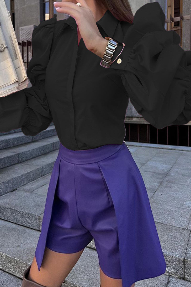 Ava | Business-Bluse mit Umlegekragen