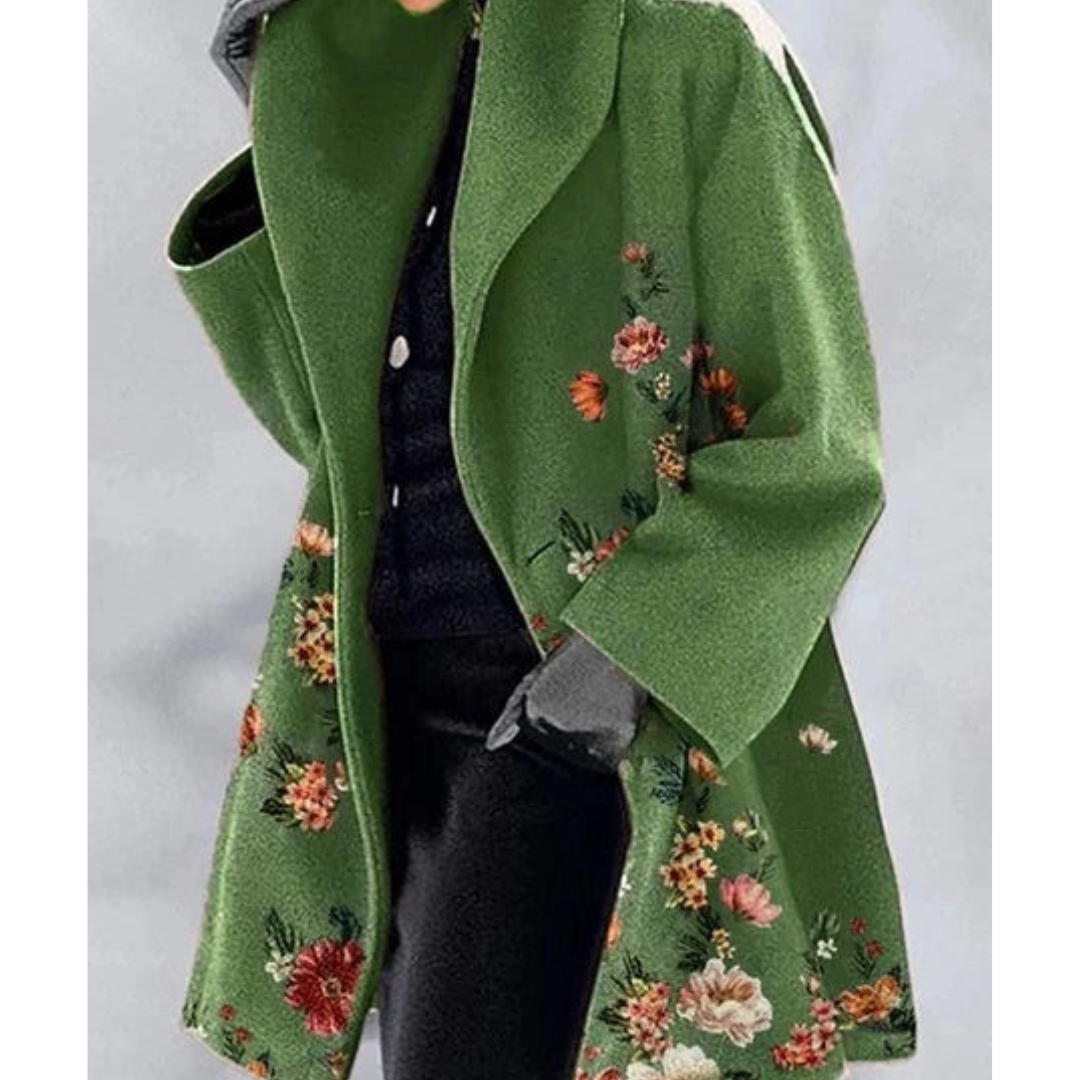 Ivy | Langer Winter Mantel Bedruckt