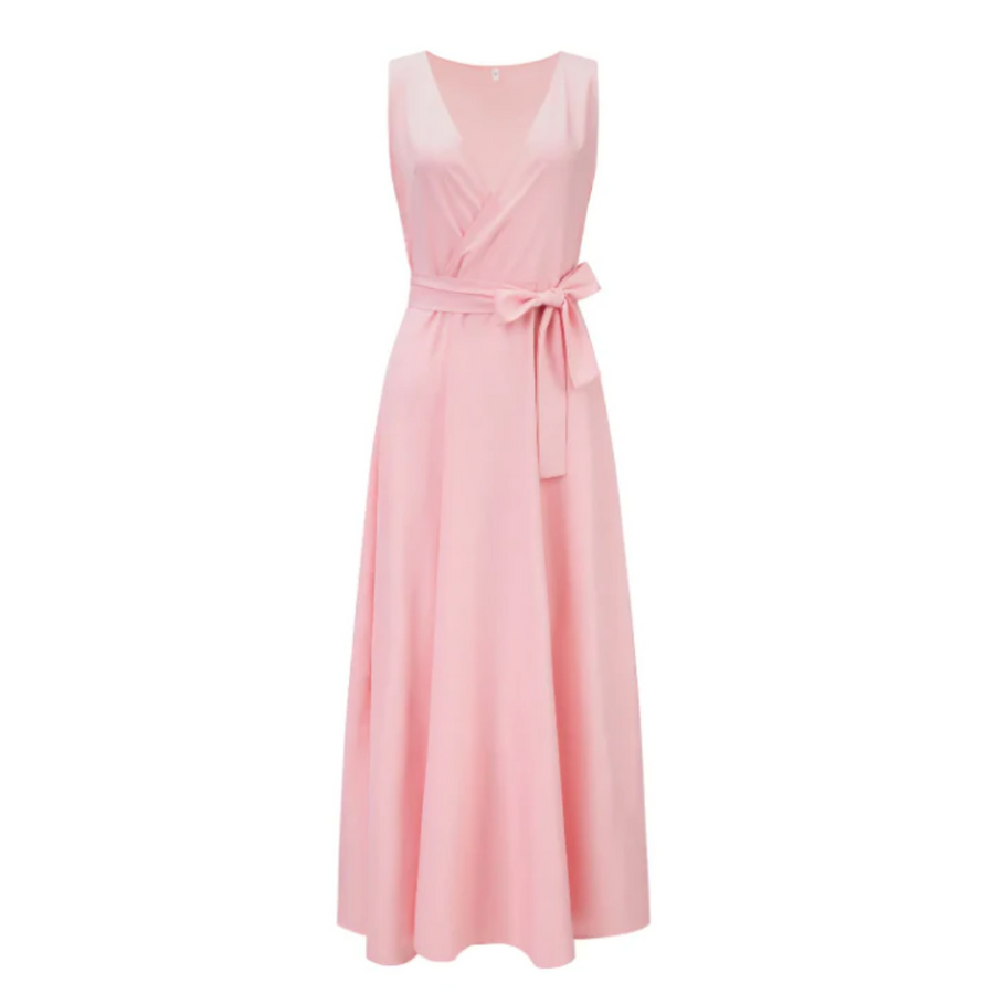 Wickelkleid Mit V ausschnitt Und Ärmeln Für Damen | Maxi