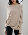 Lydia - Asymmetrisch drapierter Pullover