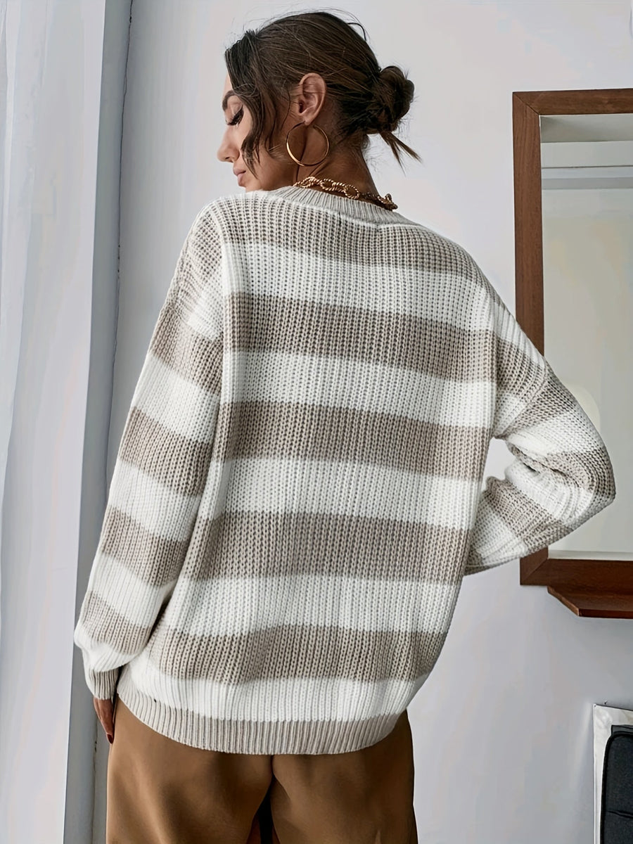 Maxine - Bequemer gestreifter Pullover