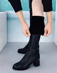 Lavine - Warme Overknee-Stiefel aus Leder