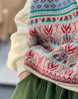 Josephine - Übergroße Print-Wollstrickweste