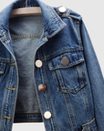 Margita - Stylische Cropped Denim Jacke