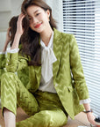 Minnie - Gestreiftes Damen-Blazer-Set