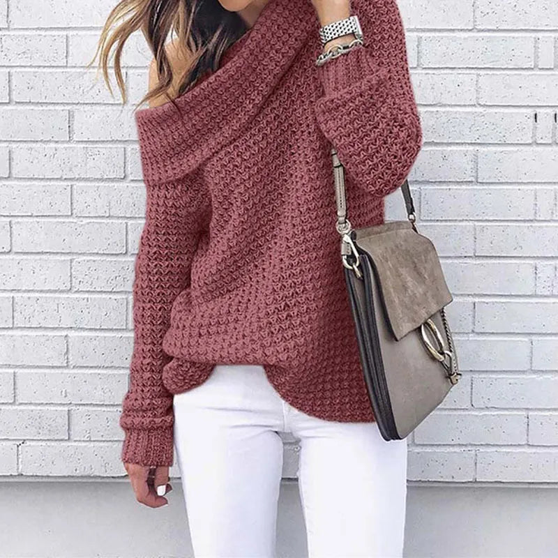 Augusta - Herbst Off-Shoulder Pullover