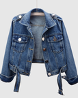 Margita - Stylische Cropped Denim Jacke