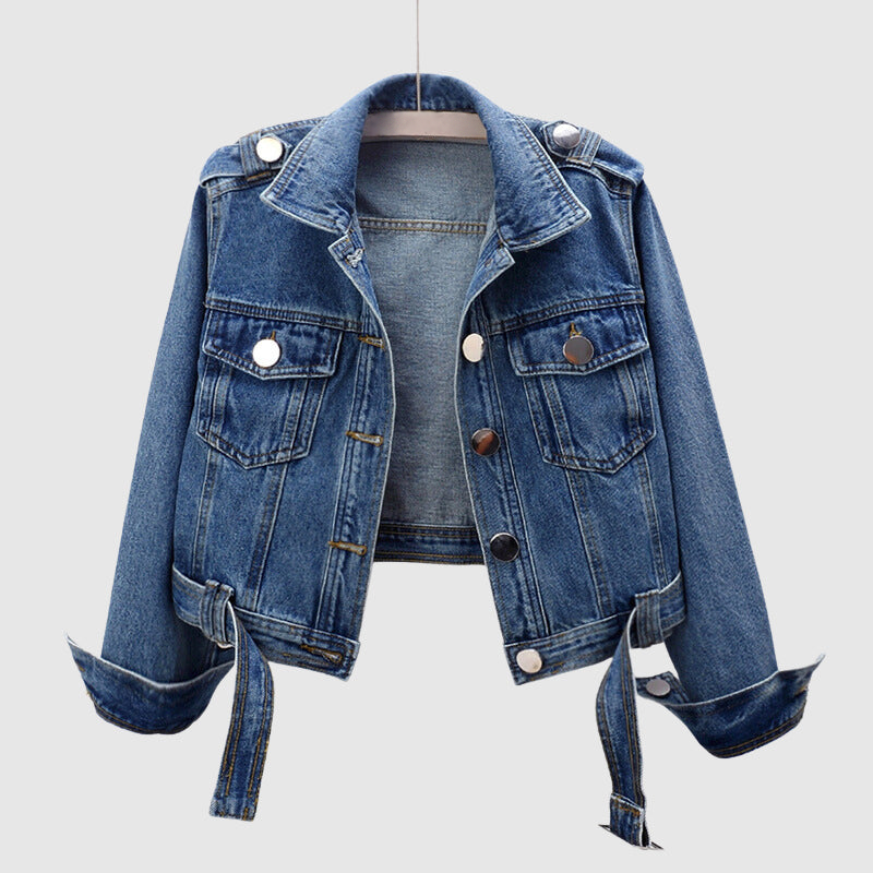 Margita - Stylische Cropped Denim Jacke