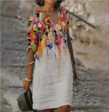 Sommerkleid Mit Grafikdruck Für Damen | Mini