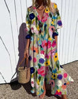 Boho Maxikleid Mit V Ausschnitt Für Damen