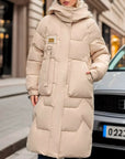 Wendy - Elegante lange wasserdichte Pufferjacke