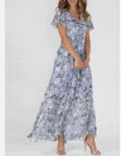 Damen Sommer Formelles Blumen Hochzeitsgast Kleid | Maxi