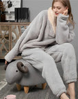 Colleen - Pyjama-Set aus flauschigem Fleece für die Nacht