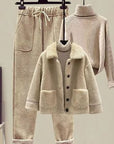 Iza - Damen Winter Warm Dreiteilige Sets