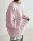 Polly - Rosa monochromer Pullover