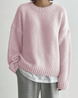 Polly - Rosa monochromer Pullover