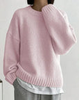 Polly - Rosa monochromer Pullover