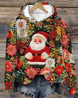 Vida - Vintage Santa Hoodie mit Druck