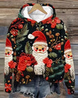 Vida - Vintage Santa Hoodie mit Druck