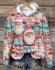 Vida - Vintage Santa Hoodie mit Druck