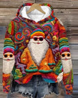 Vida - Vintage Santa Hoodie mit Druck