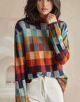 Doris - Patchwork-Rollkragenpullover