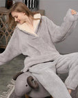 Colleen - Pyjama-Set aus flauschigem Fleece für die Nacht