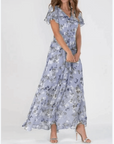 Damen Sommer Formelles Blumen Hochzeitsgast Kleid | Maxi