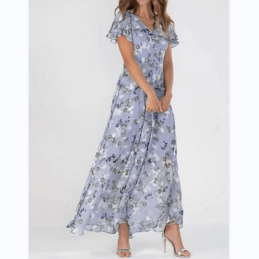 Damen Sommer Formelles Blumen Hochzeitsgast Kleid | Maxi
