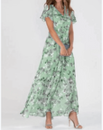 Damen Sommer Formelles Blumen Hochzeitsgast Kleid | Maxi
