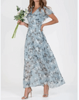 Damen Sommer Formelles Blumen Hochzeitsgast Kleid | Maxi