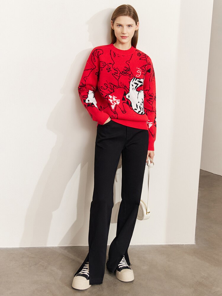 Albaia - Gemusterter Pullover